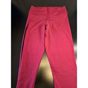 Bombshell Sportswear Mesh Side Stripe‎ Leggings Pink Magenta Berry XL Yoga Gym